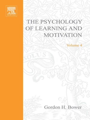 cover image of Psychology of Learning and Motivation